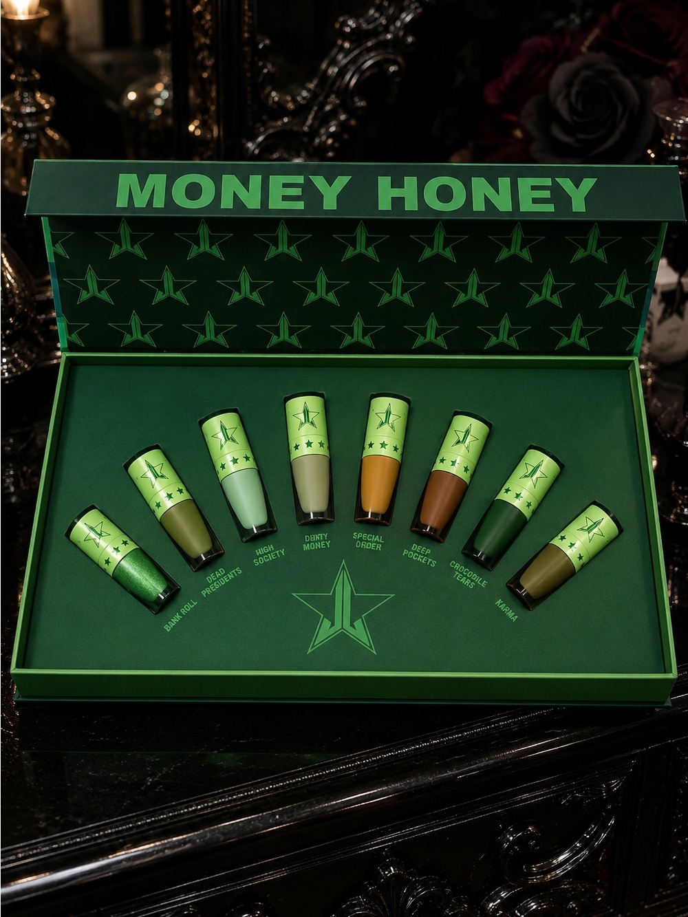 Jeffree Star Blood Money Mini Green Liquid Lipstick Bundle 8pc NWT